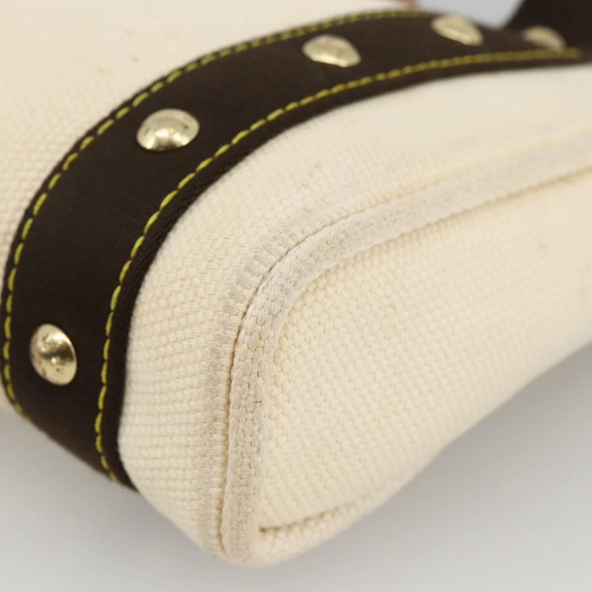 Louis Vuitton LOUIS VUITTON Antigua Cabas PM Hand Bag Black Beige M40039 LV Authentic BA11190