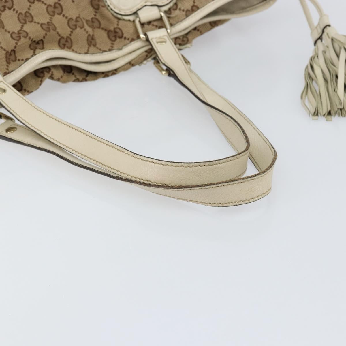 Gucci GUCCI GG Canvas Tote Bag Beige Gold 211954 Authentic 146633