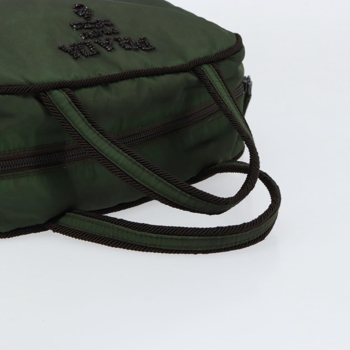 Prada PRADA Hand Bag Nylon Green Authentic 153060