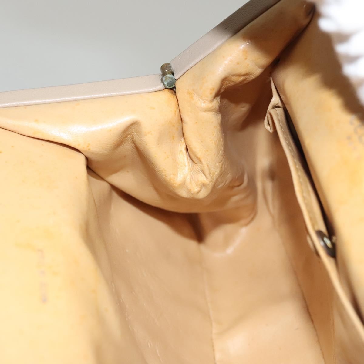 Celine CELINE Hand Bag Leather Beige Authentic 117663