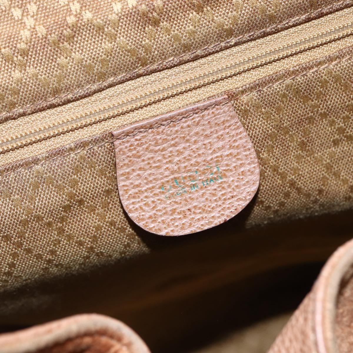 Gucci GUCCI Bamboo Backpack Suede Brown Gold 003 2058 0016 Authentic 148819 Bag