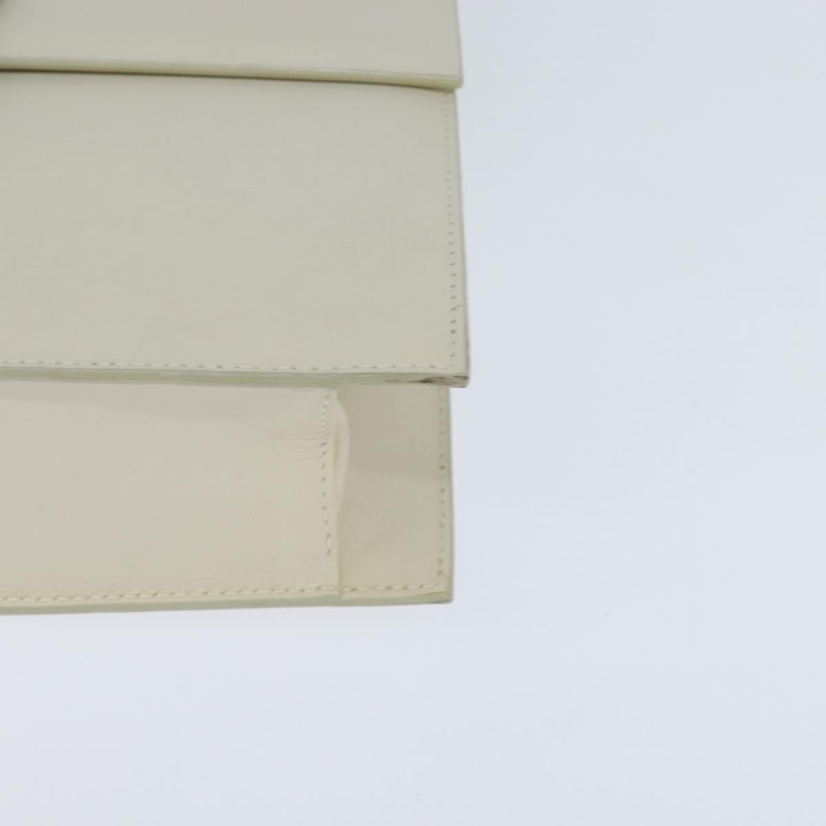 Gucci GUCCI Shoulder Bag Leather White Gold Authentic BA7470