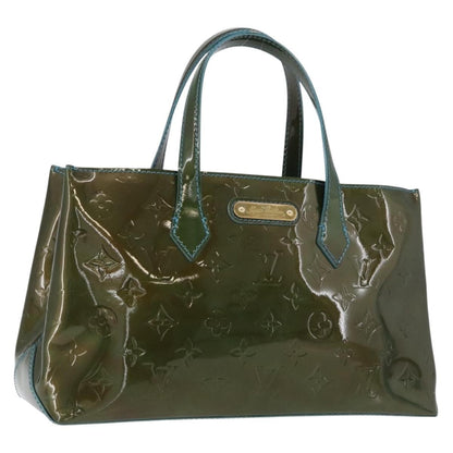 Louis Vuitton LOUIS VUITTON Monogram Vernis Wilshire PM Bag Blue Lagon M91724 LV Authentic bs33564