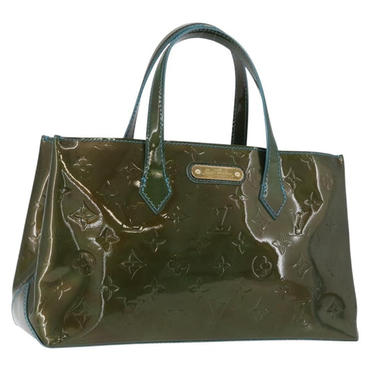 Louis Vuitton LOUIS VUITTON Monogram Vernis Wilshire PM Bag Blue Lagon M91724 LV Authentic bs33564