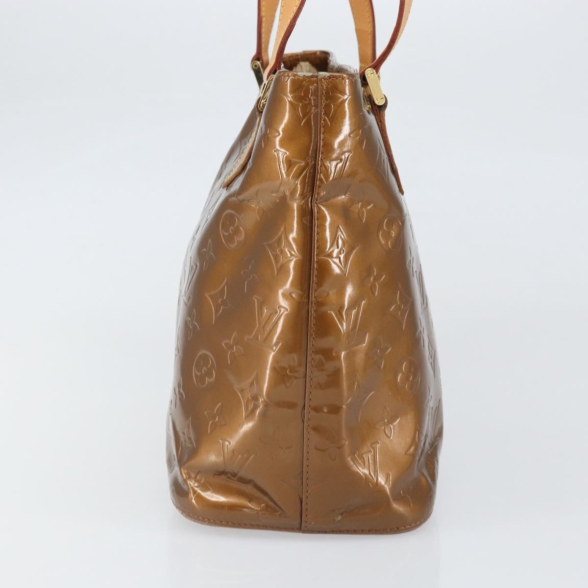 Louis Vuitton LOUIS VUITTON Monogram Vernis Houston Hand Bag Bronze M91122 LV Authentic 171944