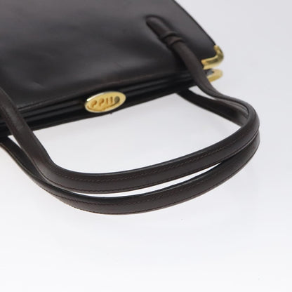 Gucci GUCCI Hand Bag Leather Brown Gold Authentic ep9221
