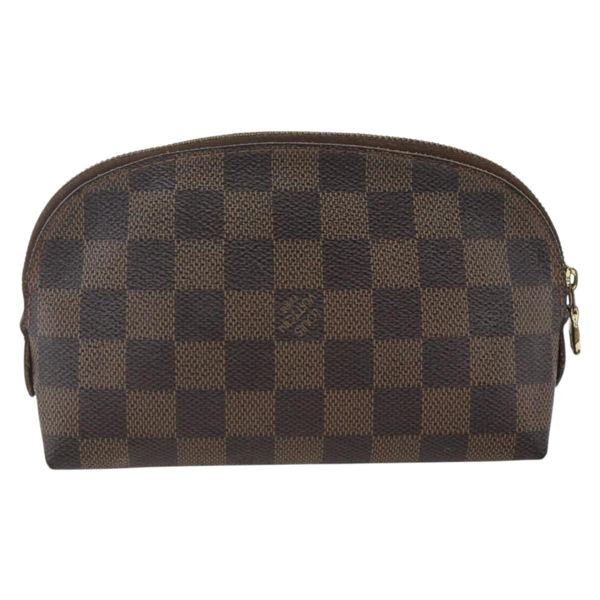 Louis Vuitton LOUIS VUITTON Damier Ebene Pochette Cosmetic PM Pouch N47516 LV Authentic 168508 Bag