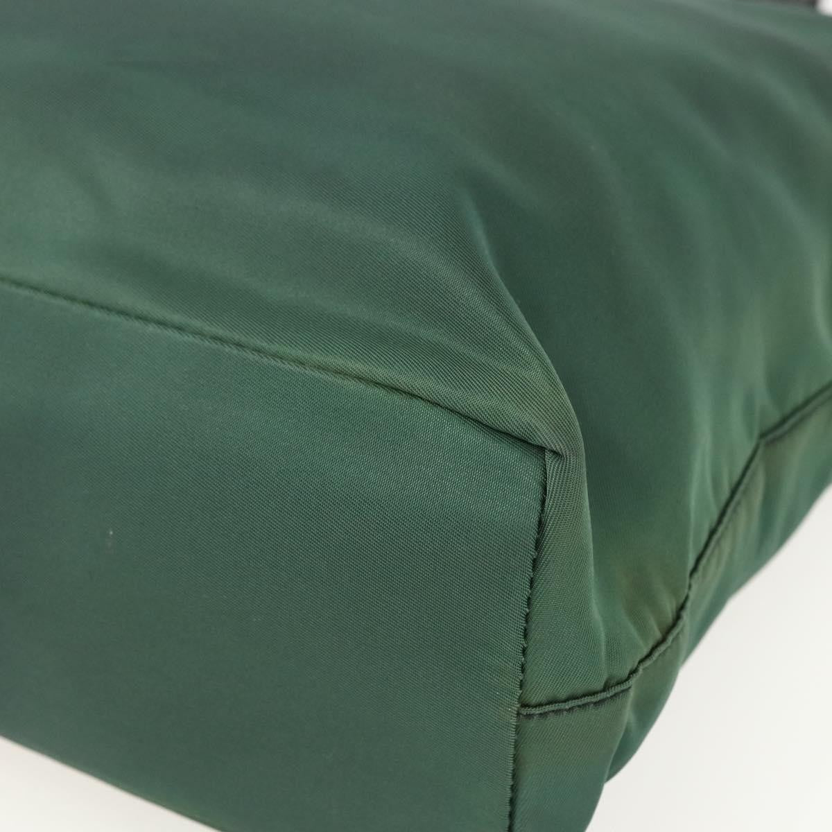 Prada PRADA Tote Bag Nylon Green Silver Authentic 155085