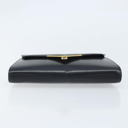 Givenchy GIVENCHY Chain Hand Bag Leather Black Gold Authentic 172216