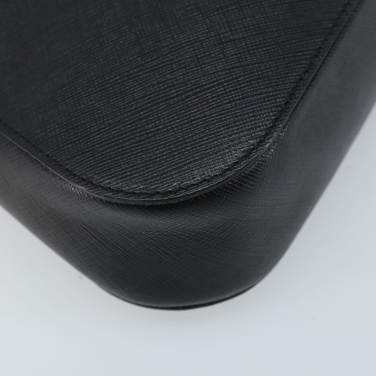 Salvatore Ferragamo Salvatore Ferragamo Gancini Shoulder Bag Leather Black Silver Authentic gh1877