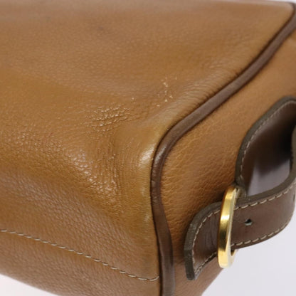 Loewe LOEWE Shoulder Bag Leather Brown Gold Authentic am8960