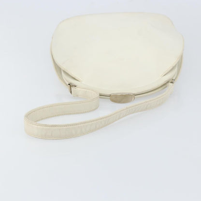 Gucci GUCCI Hand Bag Leather White Silver Authentic 170514