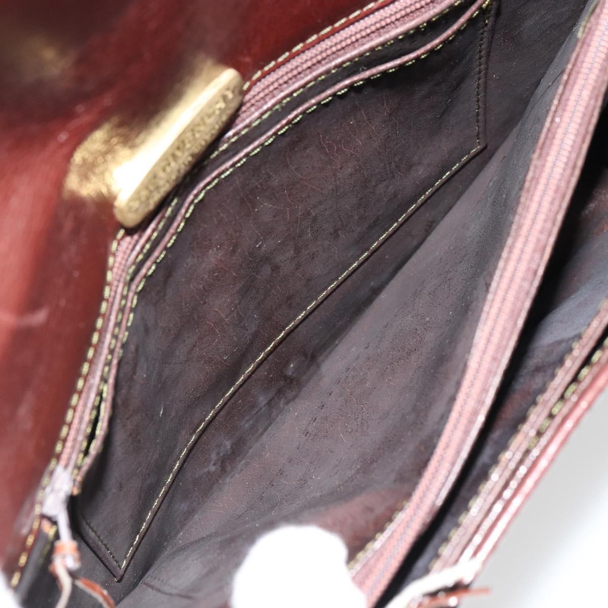 Givenchy GIVENCHY Shoulder Bag Suede Brown Gold Authentic bs35122