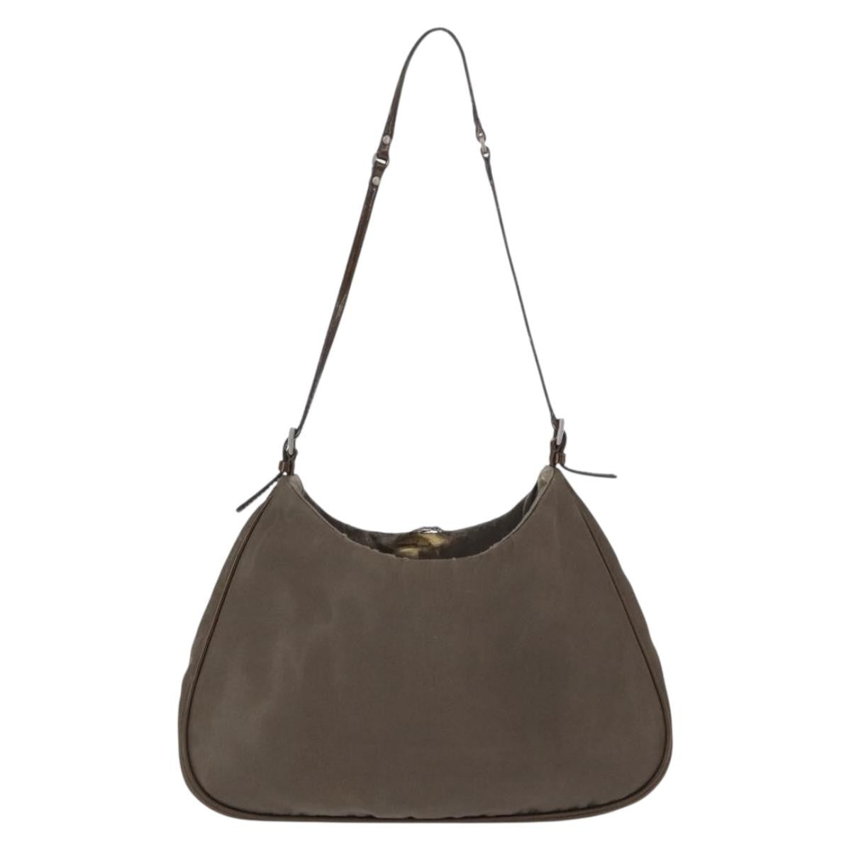 Prada PRADA Shoulder Bag Nylon Brown Authentic 153825