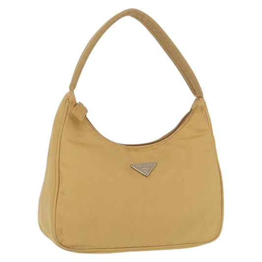 Prada PRADA Hand Bag Nylon Beige Authentic 163348