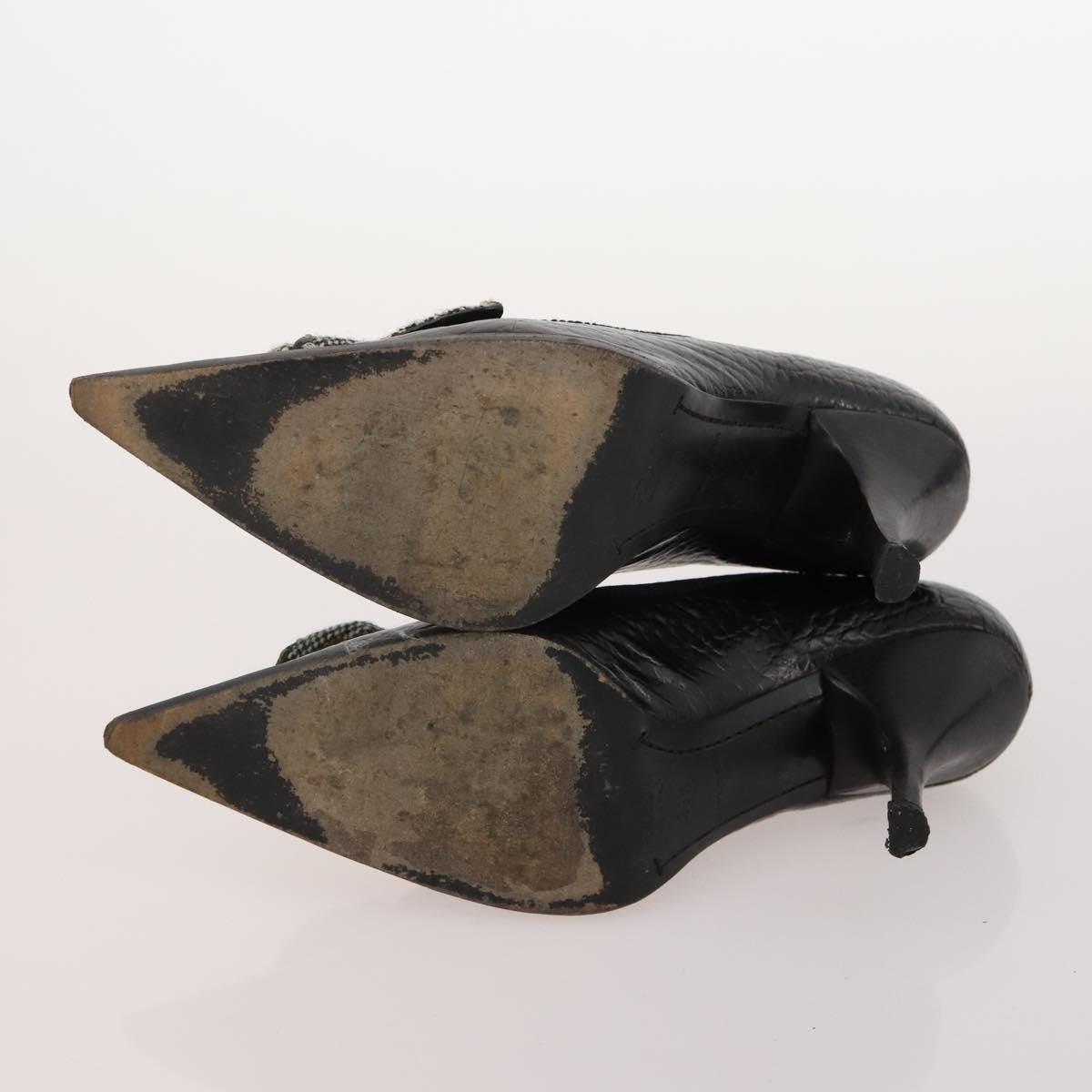 Prada PRADA Shoes Suede Leather 5 Set Brown black Authentic 174775 Bag