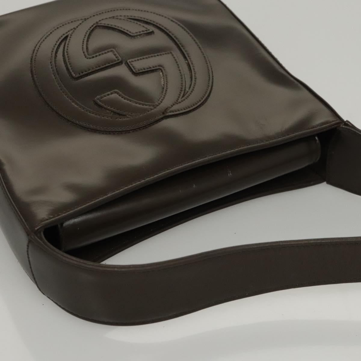 Gucci GUCCI Shoulder Bag Patent leather Brown 007 2023 0249 Authentic 117516