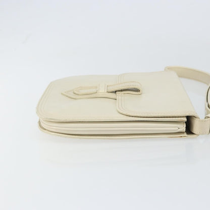 Saint Laurent SAINT LAURENT Shoulder Bag Leather White Authentic ka743