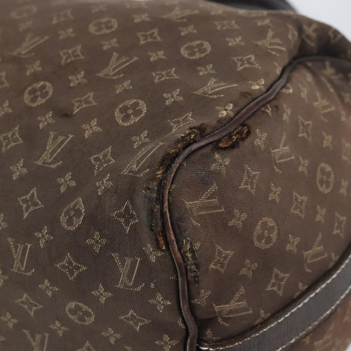 Louis Vuitton LOUIS VUITTON Mini Lin Speedy Bandouliere 30 Bag Brown M95224 Authentic BA9878