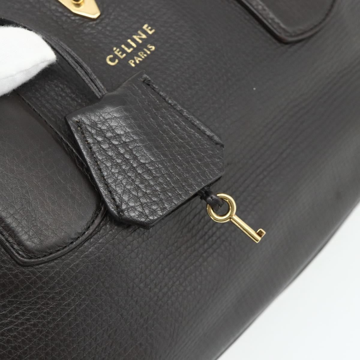 Celine CELINE New Boogie Bag Hand Bag Leather Brown Gold Authentic 179282A
