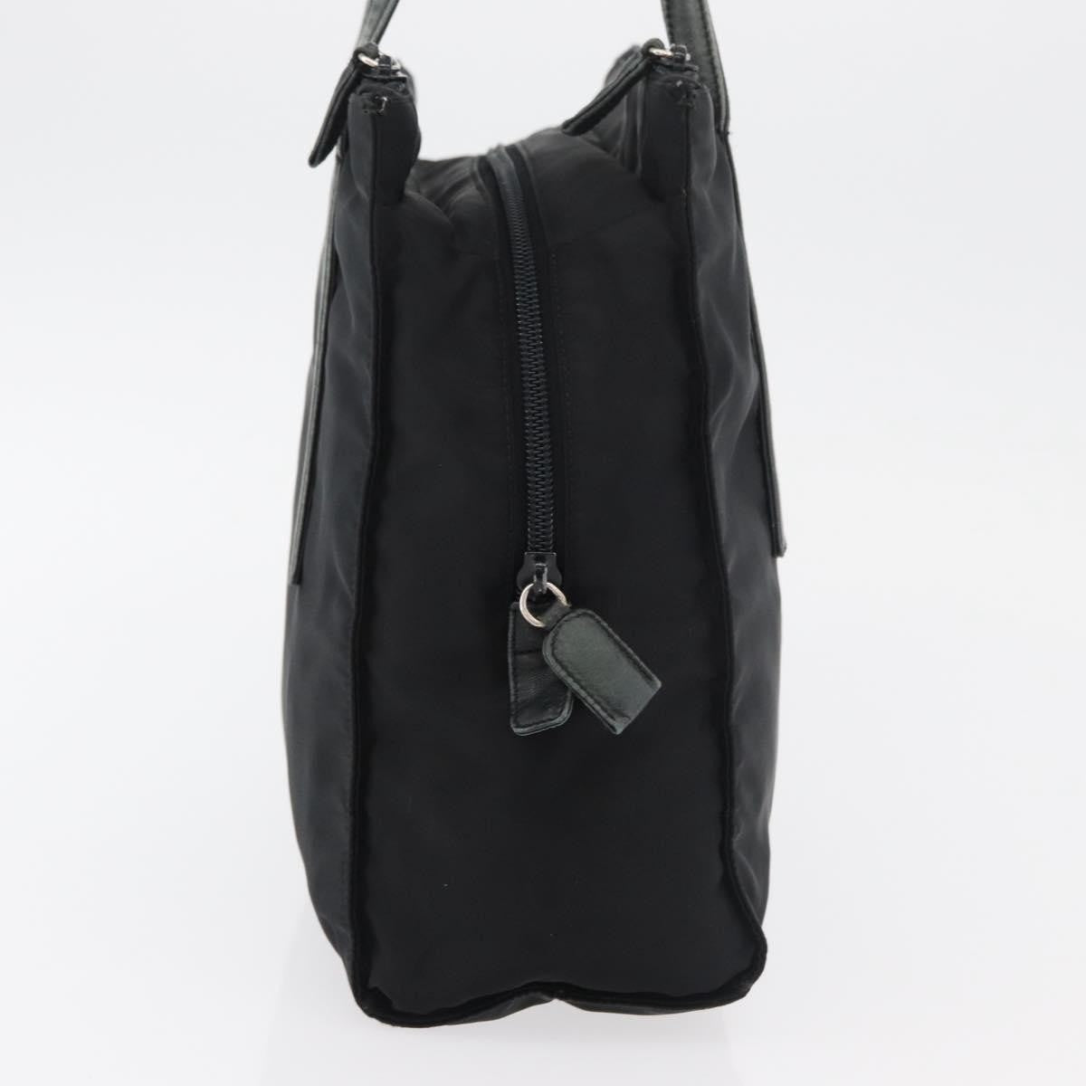 Prada PRADA Tote Bag Nylon Black Silver Authentic 175704