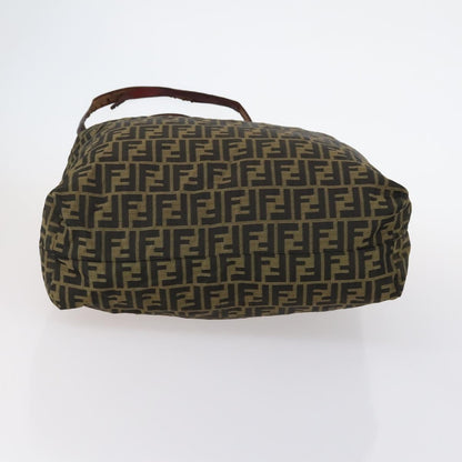 Fendi FENDI Zucca Canvas Zucchino Canvas Hand Bag Enamel 2 Set Black Brown Authentic hk3167