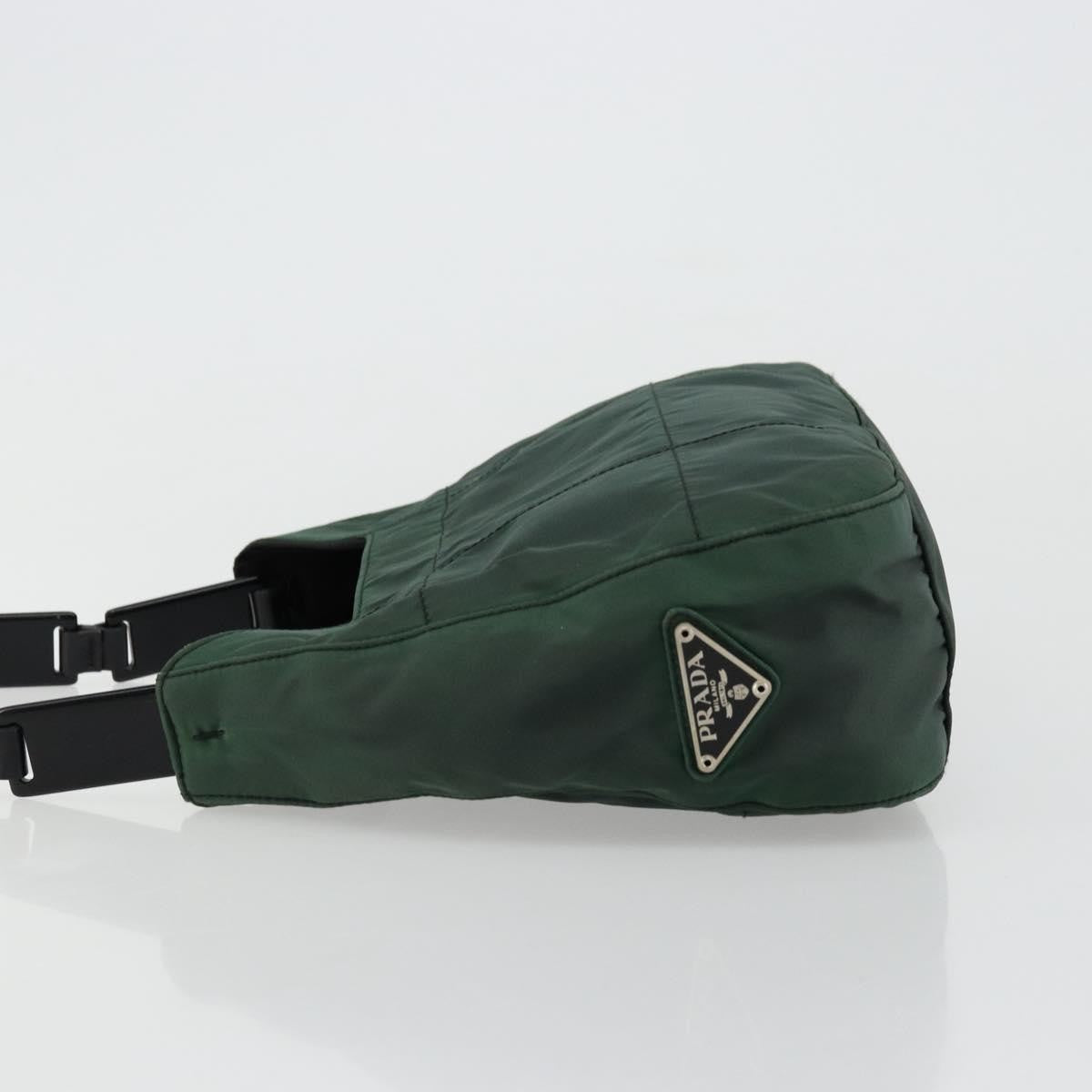 Prada PRADA Shoulder Bag Nylon Green Silver Authentic bs34473