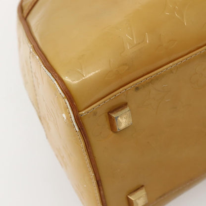 Louis Vuitton LOUIS VUITTON Monogram Vernis Tompkins Square Hand Bag Beige M91149 Authentic hk3021