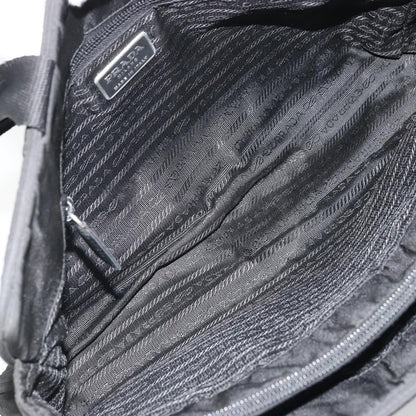 Prada PRADA Hand Bag Nylon Black Silver Authentic 175692