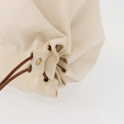 Hermès Hermès HERMES Porochon Mimir GM Shoulder Bag Canvas White Gold Authentic ka758