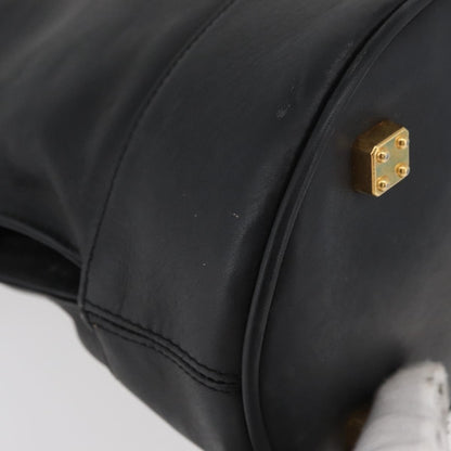 Loewe LOEWE Anagram Hand Bag Leather Black Gold Authentic bs34927