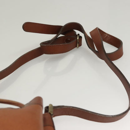 Burberrys Burberrys Shoulder Bag Leather Brown Gold Authentic ep9966