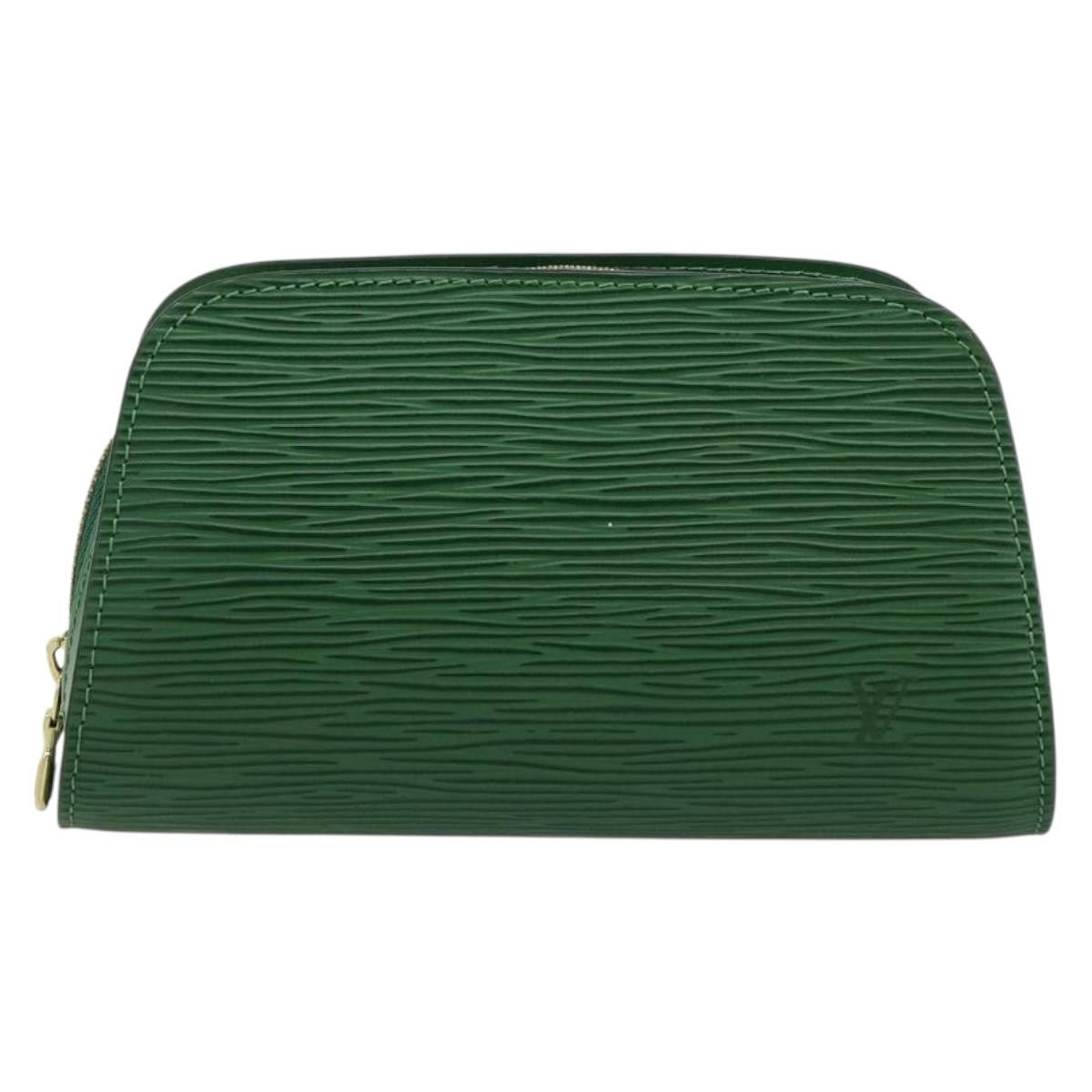 Louis Vuitton LOUIS VUITTON Epi Dauphine PM Cosmetic Pouch Green M48444 LV Authentic BA12760 Bag
