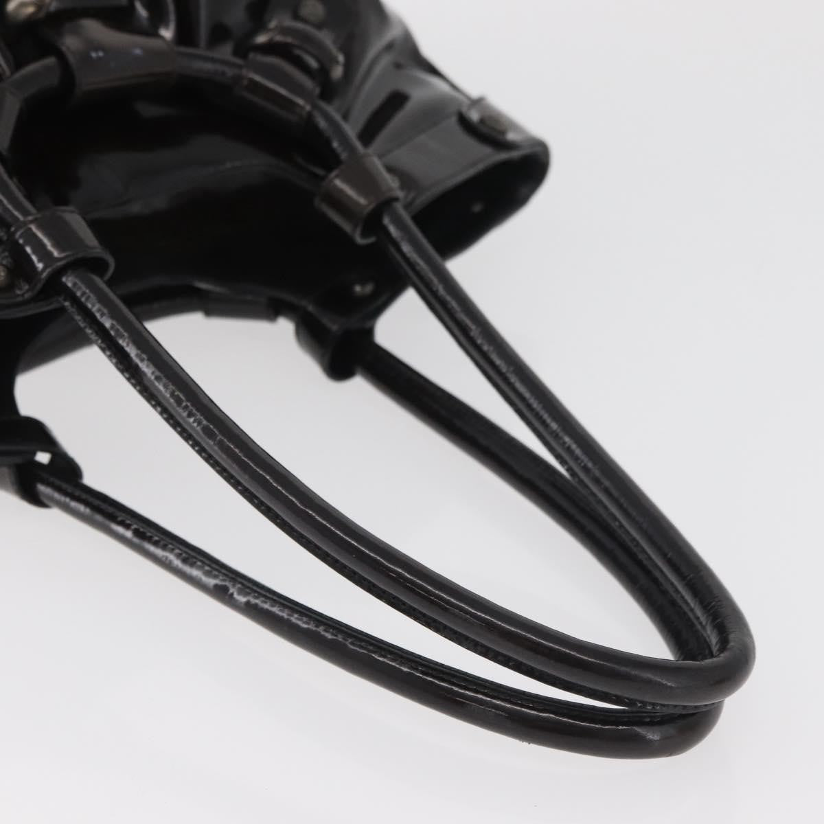 Salvatore Ferragamo Salvatore Ferragamo Gancini Hand Bag Patent leather Dark Brown Authentic bs35239
