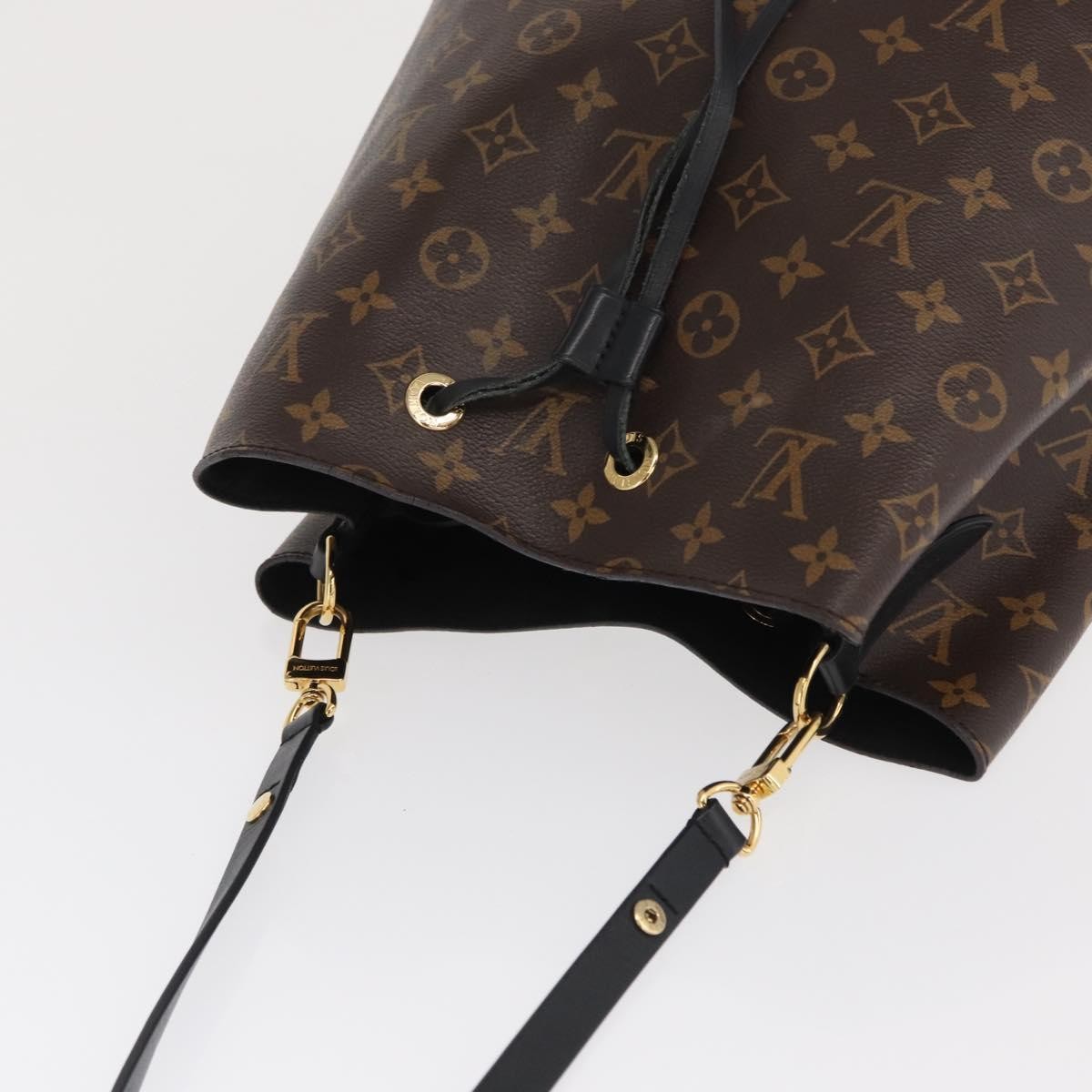Louis Vuitton LOUIS VUITTON Monogram Neonoe Shoulder Bag Black M44020 LV Authentic ka1907