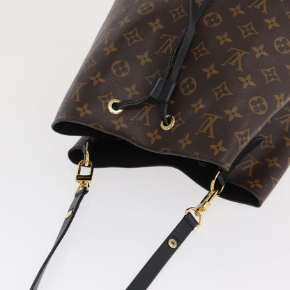 Louis Vuitton LOUIS VUITTON Monogram Neonoe Shoulder Bag Black M44020 LV Authentic ka1907