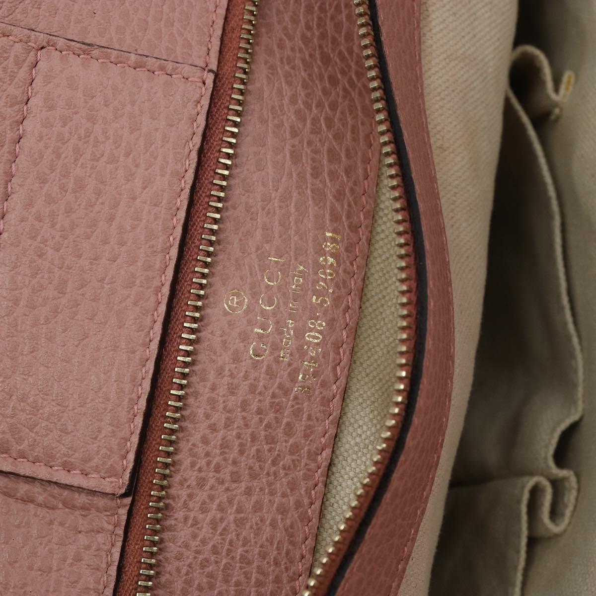 Gucci GUCCI Tote Bag Leather Gold Gray 354408 Authentic hk2995