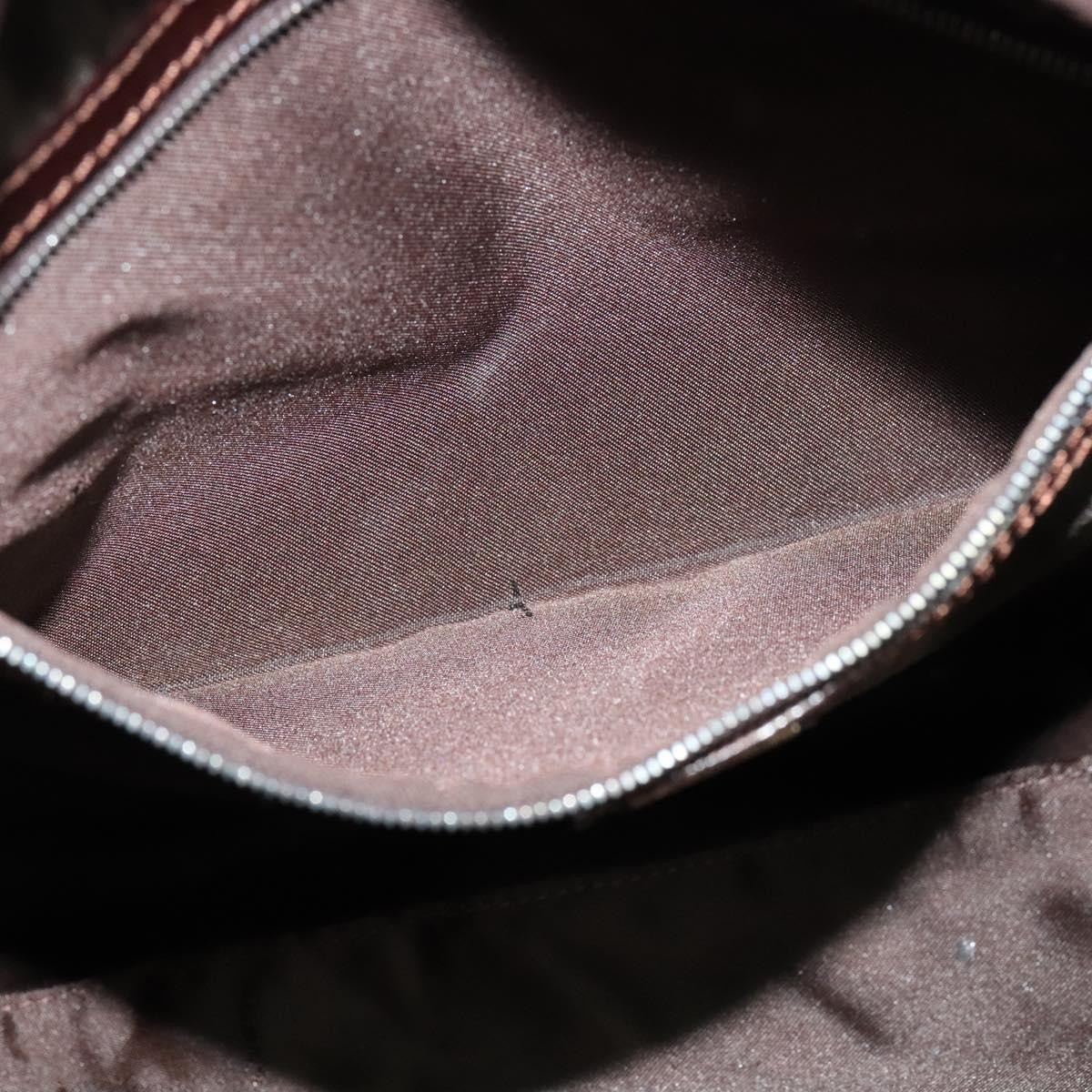 Fendi FENDI Zucca Canvas Hand Bag Black Brown Authentic ar13658