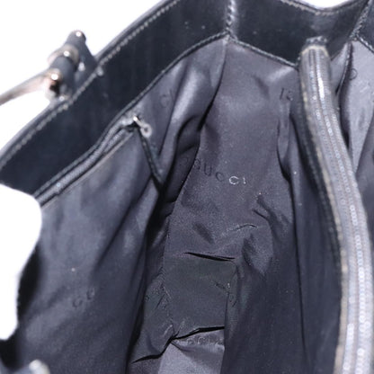 Gucci GUCCI Hand Bag Nylon 2way Black Silver 002 1028 2684 Authentic 139157