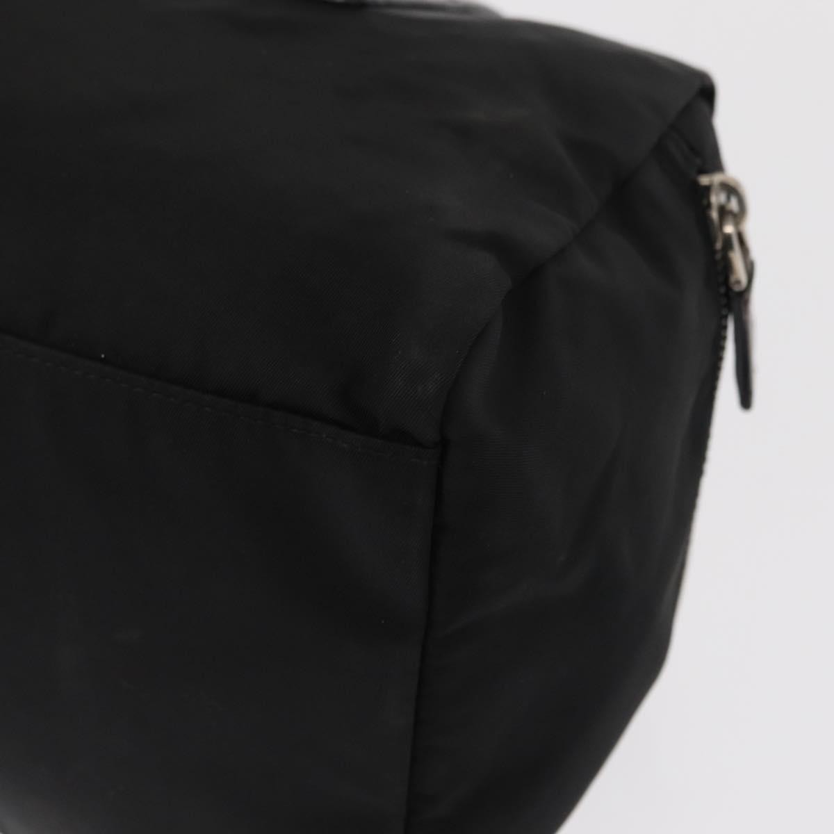 Prada PRADA Hand Bag Nylon Black Silver Authentic 153944