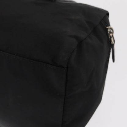 Prada PRADA Hand Bag Nylon Black Silver Authentic 153944