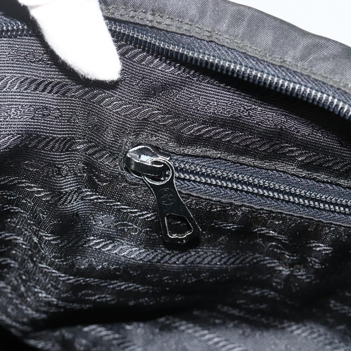Prada PRADA Boston Bag Nylon Black Gold Authentic 176251