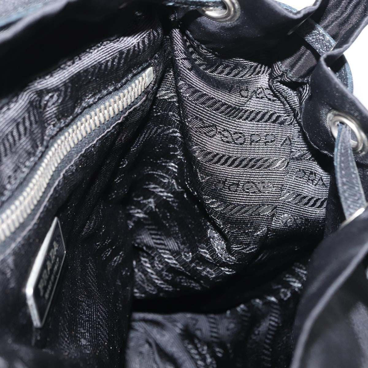 Prada PRADA Shoulder Bag Nylon Black Silver Authentic 147527