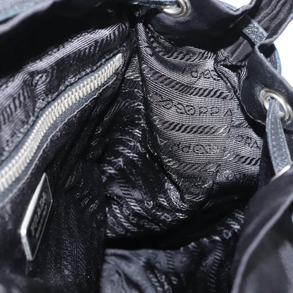 Prada PRADA Shoulder Bag Nylon Black Silver Authentic 147527