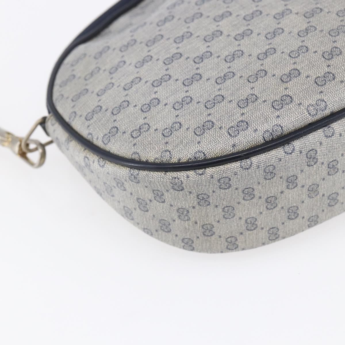 Gucci GUCCI Micro GG Supreme Shoulder Bag PVC Navy Gold Authentic BA7782