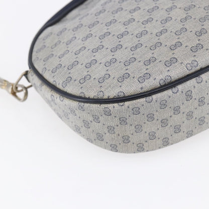 Gucci GUCCI Micro GG Supreme Shoulder Bag PVC Navy Gold Authentic BA7782