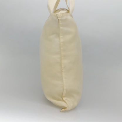 Prada PRADA Tote Bag Nylon Cream Silver Authentic bs26062