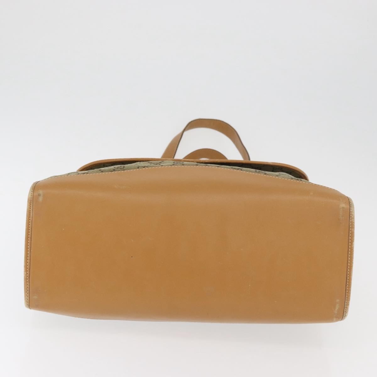 Gucci GUCCI GG Canvas Tote Bag Khaki Gold Authentic 178301