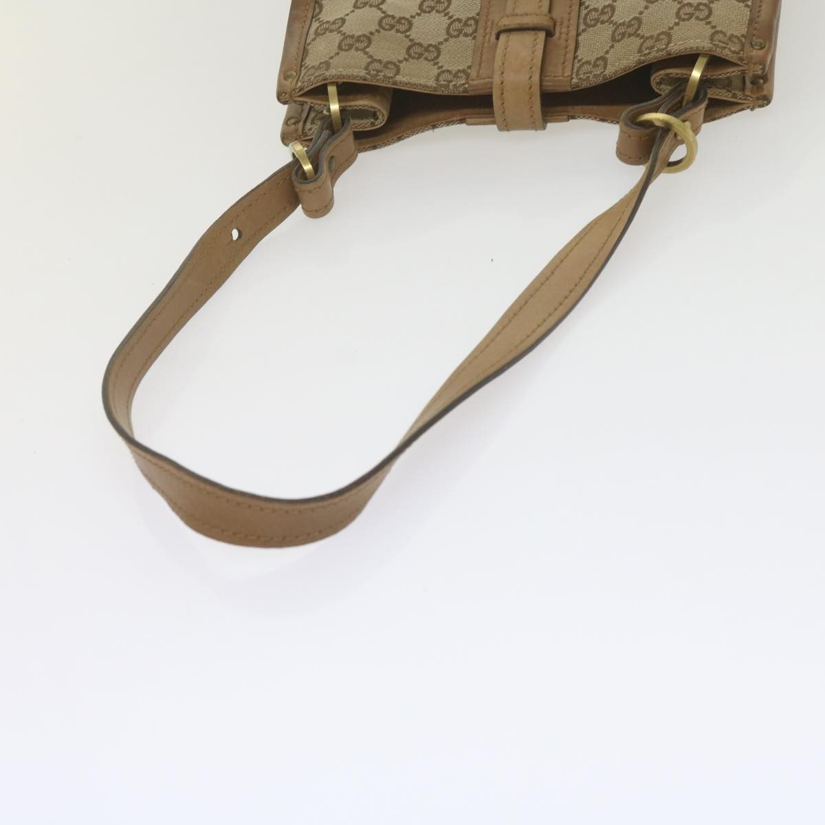 Gucci GUCCI GG Canvas Shoulder Bag Beige 110292 Authentic 61802