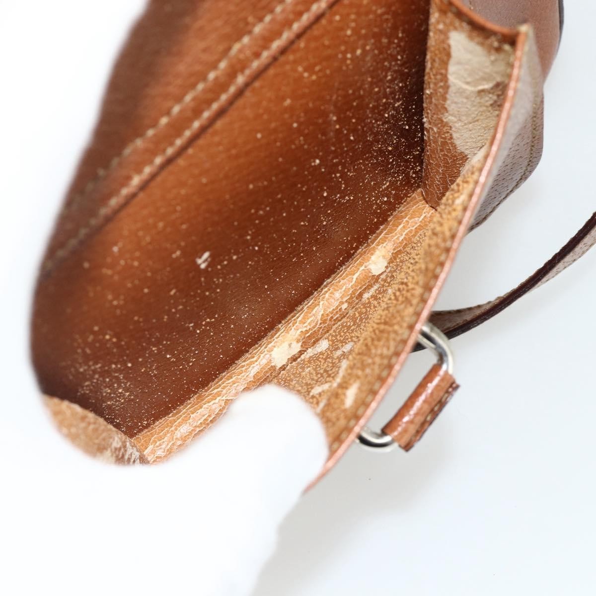 Gucci GUCCI Hand Bag Leather 2way Brown Silver 000 2058 0308 5 Authentic 177030